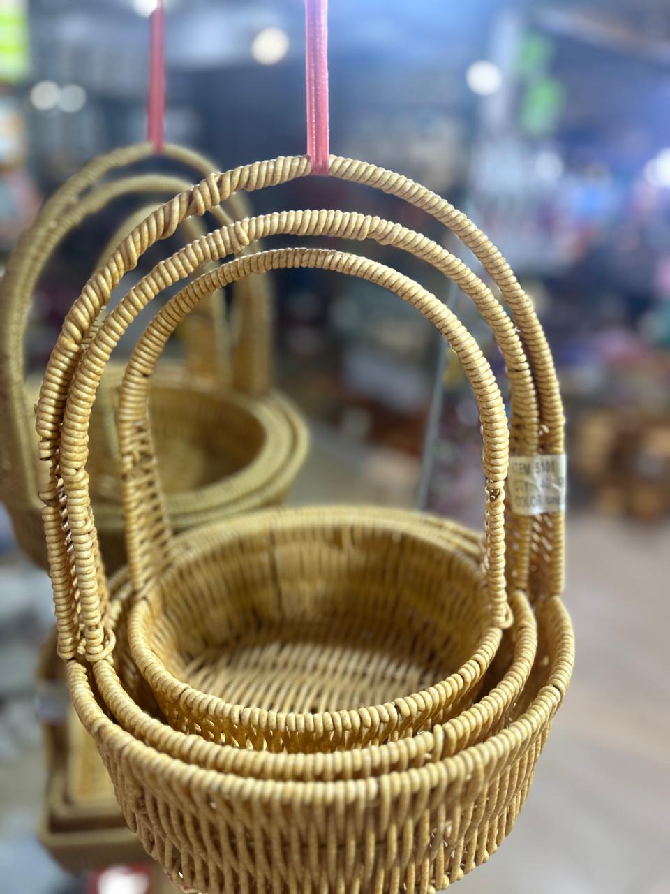 Bread Basket With Handle 3Pieces