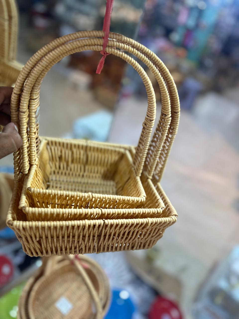 Bread Basket With Handle 3Pieces